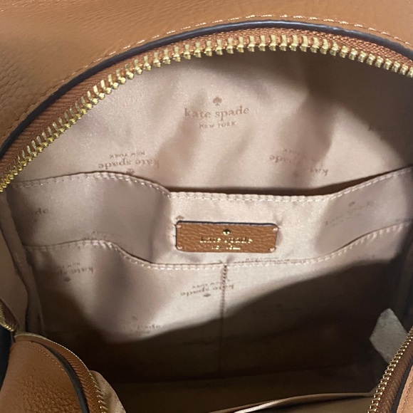 Kate Spade Leila Medium Dome Backpack Pebbled Leather Warm Ginger NWOT - Picture 9 of 11